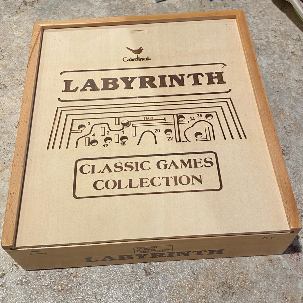 Labyrinth Wooden Game Cardinal Classic Games Collection Wood Box 11 x 12 2/2”